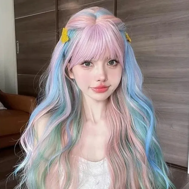 lemailwig-lolita-wigs-multicolor-per-cke-bunt-72-cm image 1