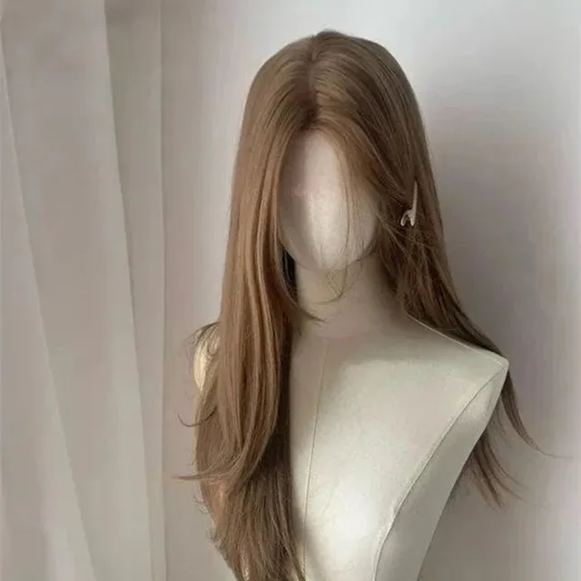 lemailwig-lace-wigs-per-cke-glatt-gold-brown-55cm image 1