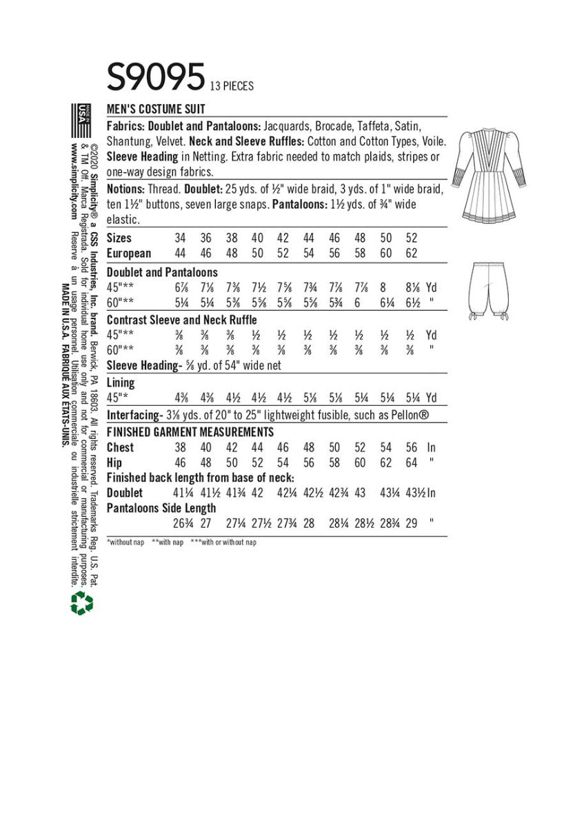 coscraft-9095-schnittmuster-tudor-herrenkost-m-doublet-hose-gr-aa image 6