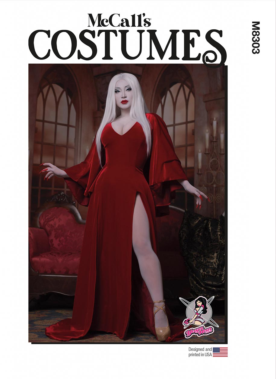 coscraft-m8303-yaya-han-schnittmuster-kleid-mit-cape-a5 image 1