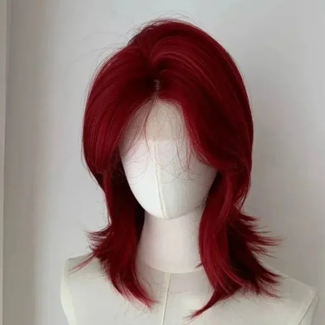 lemailwig-lace-wigs-front-lace-per-cke-rot-38cm-kurz image 1