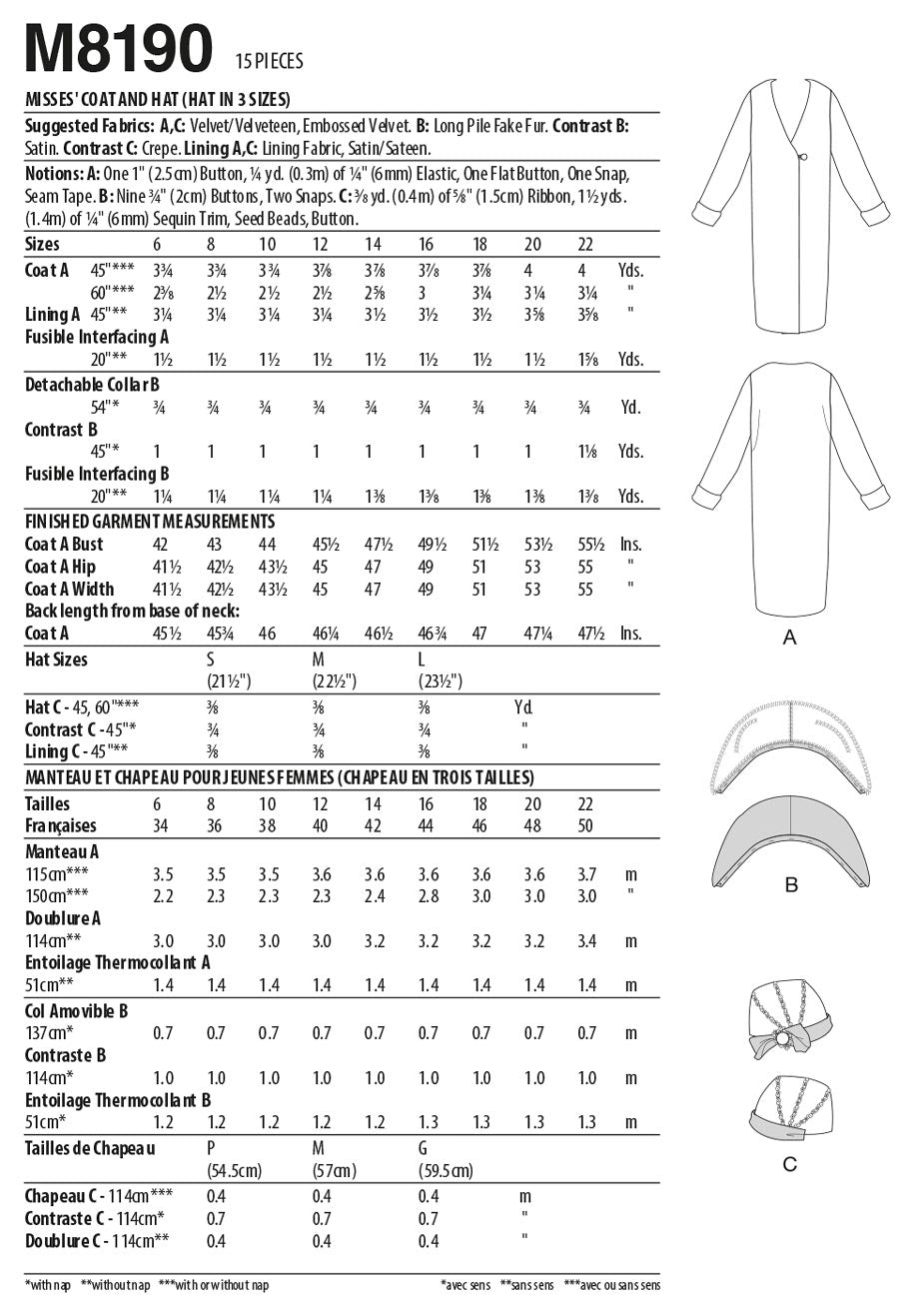 coscraft-sewing-patterns-m8190-schnittmuster-mantel-hut-20er-a5 image 5