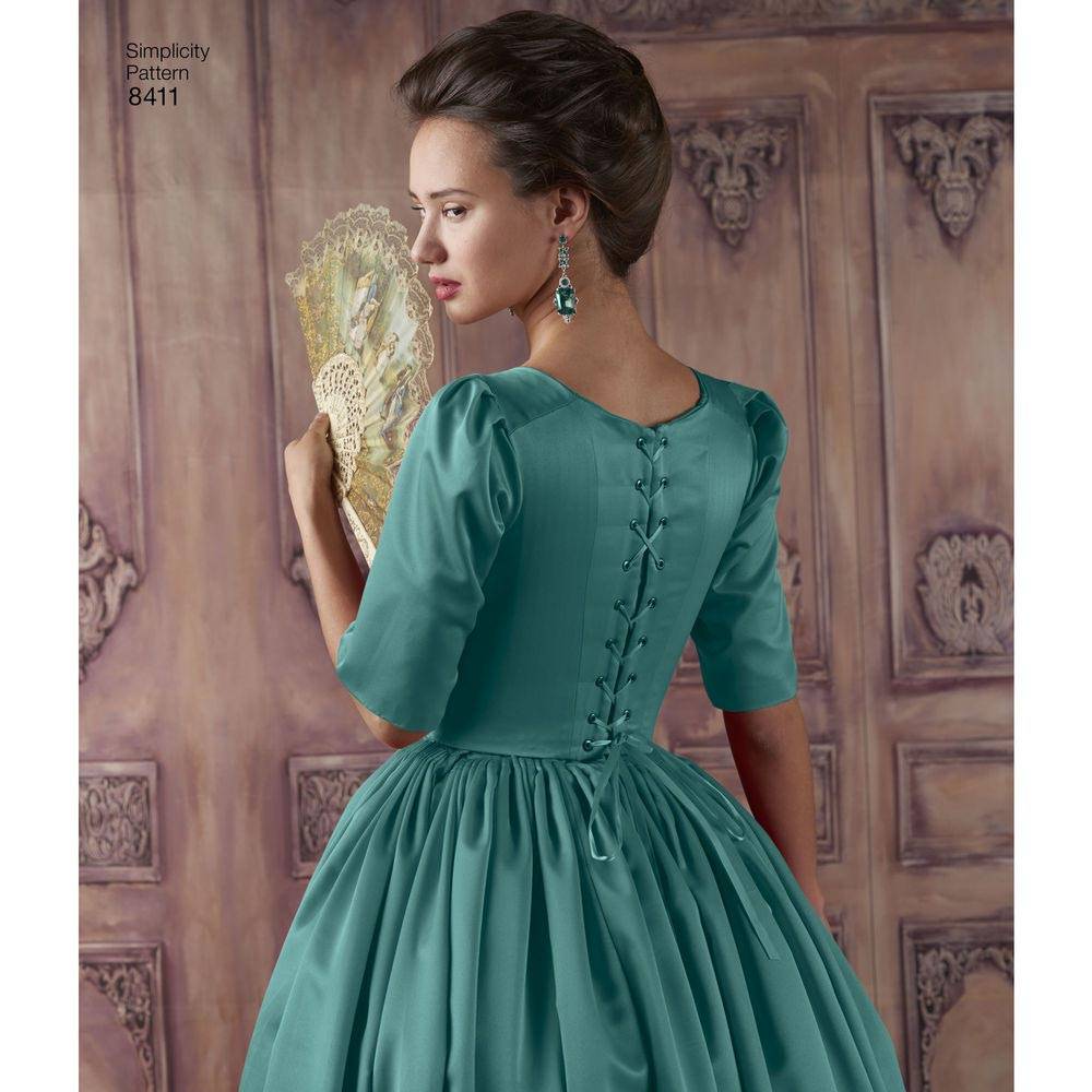 coscraft-8411-rokoko-kleid-schnittmuster-h5-6-14-18-jahrhundert image 3