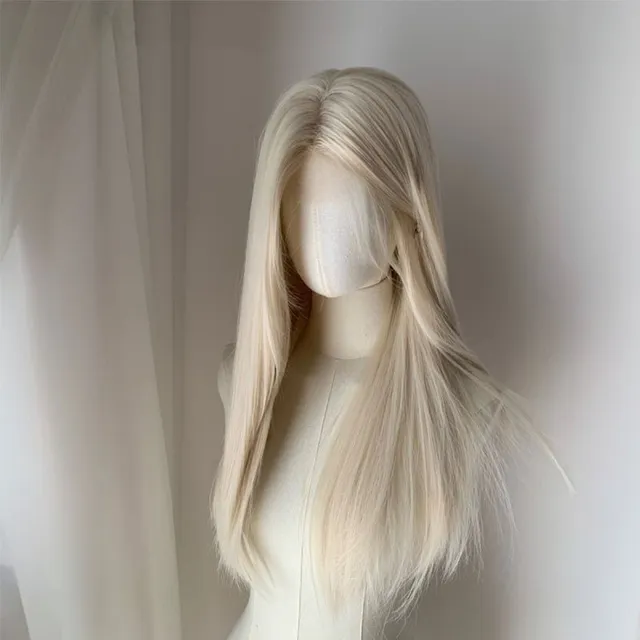lemailwig-lace-wigs-lange-per-cke-platinblond-65-cm image 1