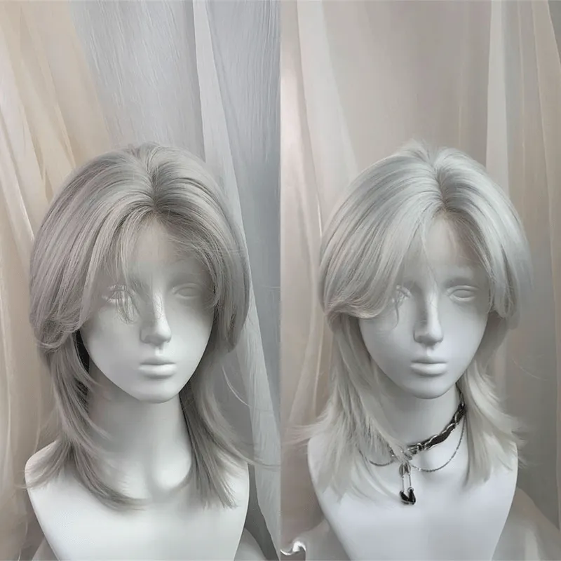 lemailwig-lace-wigs-38cm-silbergrau-kurze-lace-per-cke image 1