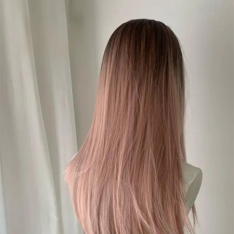 lemailwig-lace-wigs-65cm-braun-rosa-glatte-lace-per-cke image 2