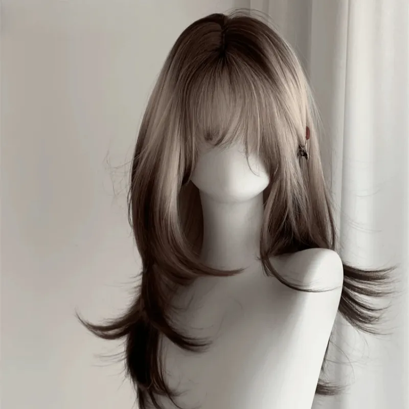 lemailwig-lace-wigs-per-cke-braun-wei-verlauf-50cm-front-lace image 1