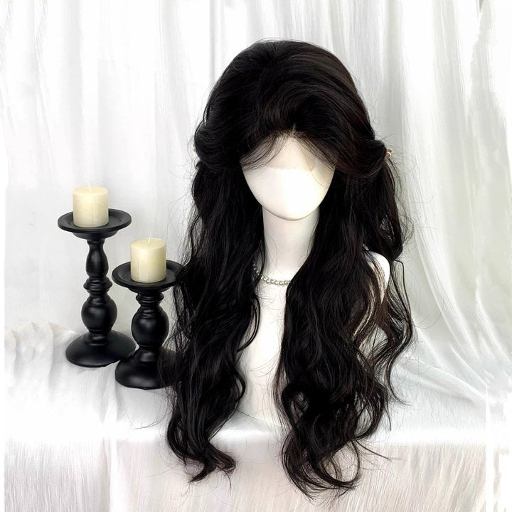 lemailwig-lace-wigs-per-cke-schwarz-lockig-65cm-lace-front image 1