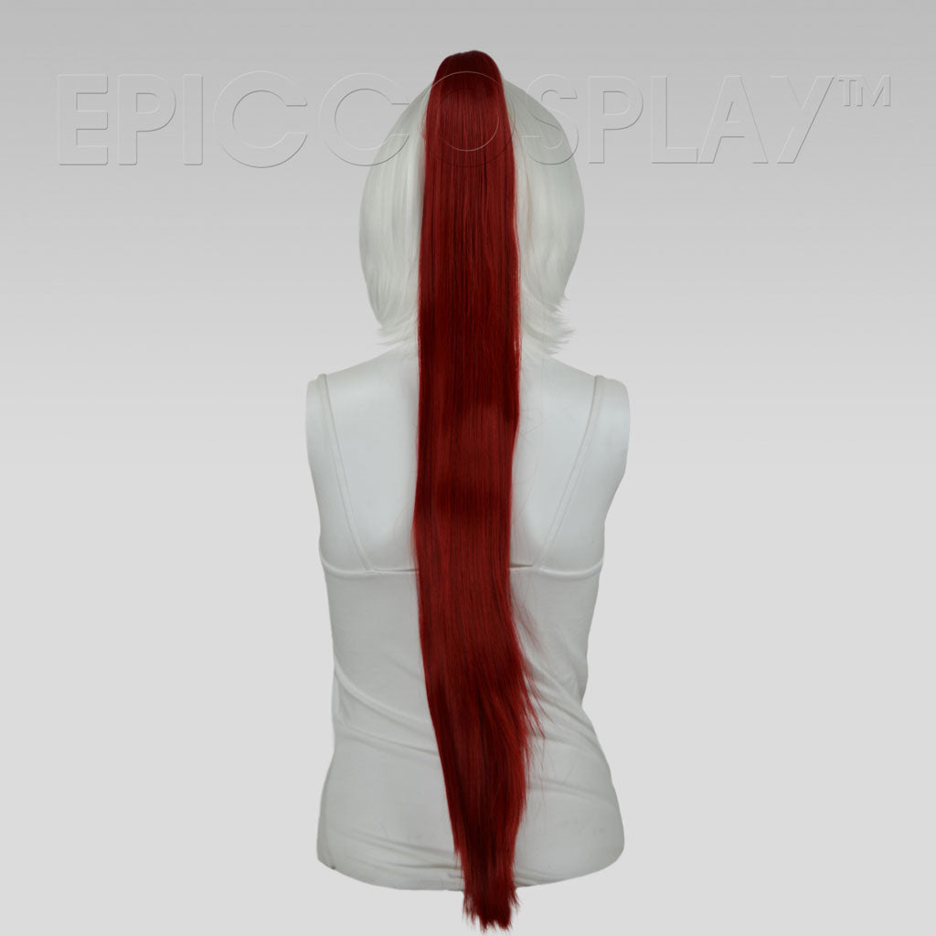 epiccosplay-ponytail-dunkelrotes-glattes-clip-haarteil-89-cm image 1