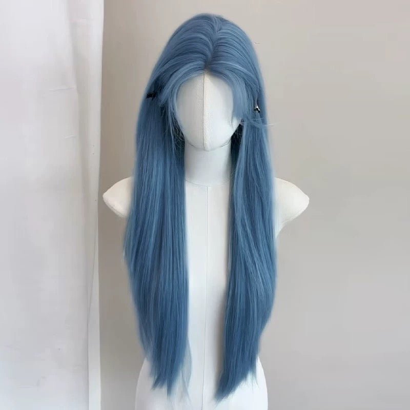 lemailwig-lace-wigs-per-cke-mist-blue-glatt-60-cm image 1