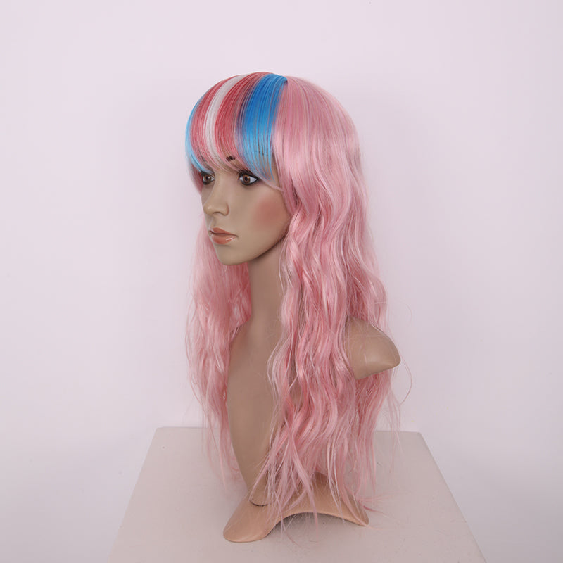arda-wigs-trans-flag-bangs-clip-pony-blau-rosa image 3