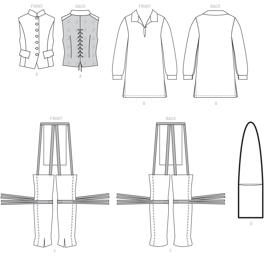 mccall-s-m8018-damen-kost-m-schnittmuster-weste-hemd image 8