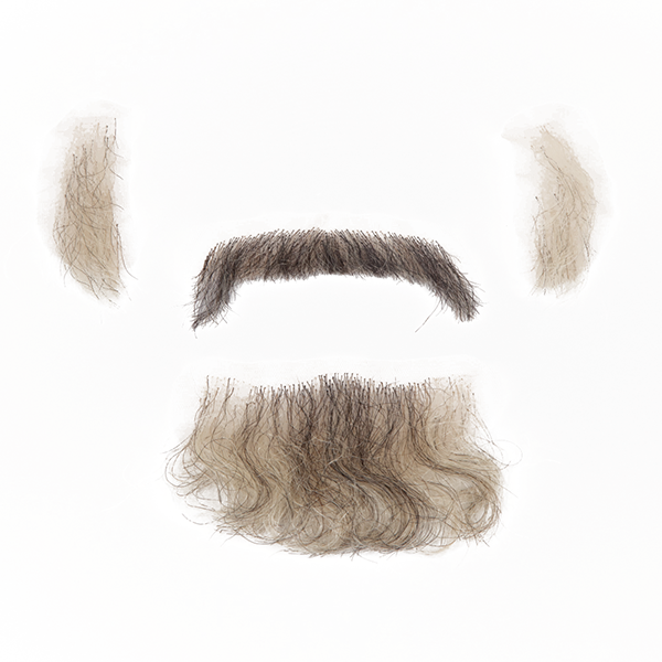 arda-wigs-izzy-bart-set-kinnbart-schnurrbart-echthaar image 1