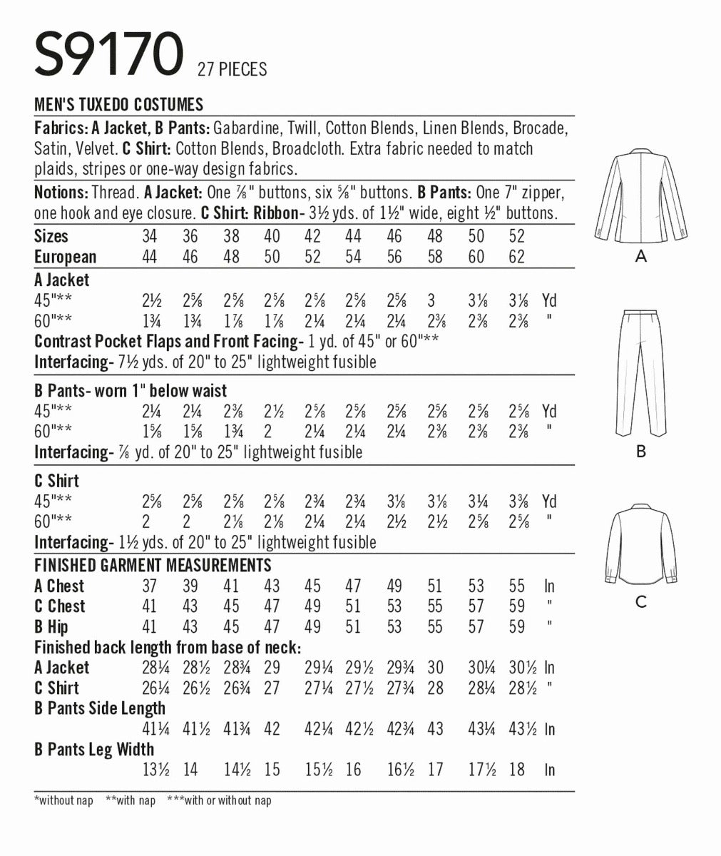 coscraft-9170-herren-smoking-kost-m-schnittmuster-aa-retro image 6