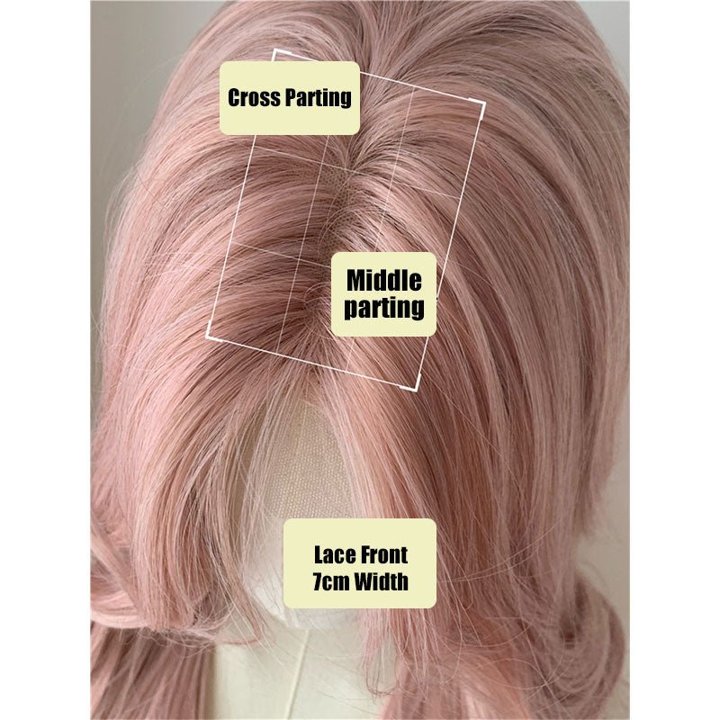 lemailwig-lace-wigs-pink-lang-lockig-front-lace-per-cke-65cm image 4