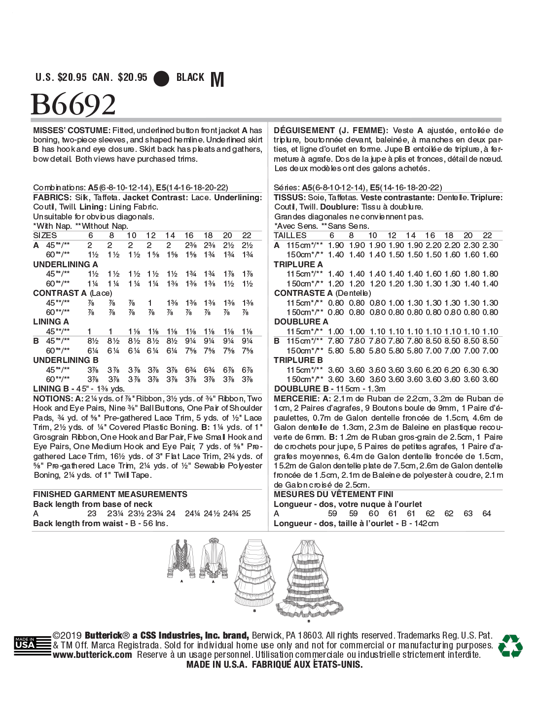 coscraft-sewing-patterns-b6692-kost-m-schnittmuster-a5-jacke-rock image 6