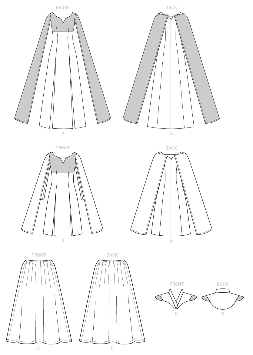 coscraft-m7854-kost-m-schnittmuster-kleid-mit-cape-a5 image 7