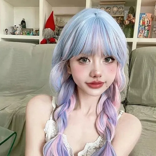 lemailwig-lolita-wigs-multicolor-mix-per-cke-68cm-bunt-sommer image 1