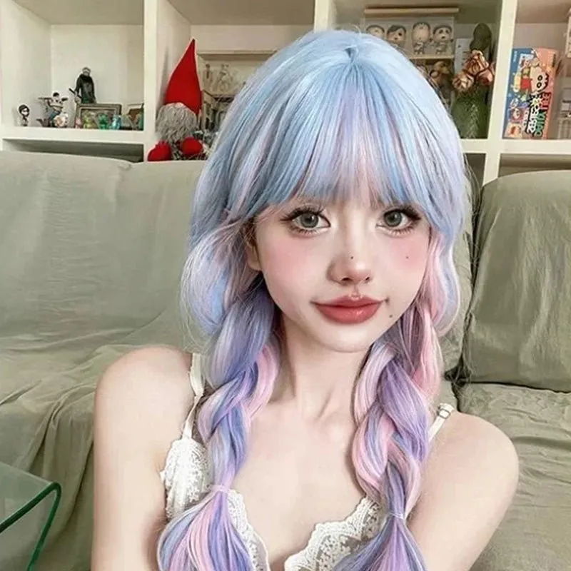 lemailwig-lolita-wigs-multicolor-mix-per-cke-68cm-bunt-sommer image 1