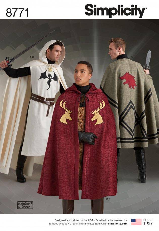 coscraft-8771-unisex-cape-schnittmuster-one-size-umhang-kapuze image 1