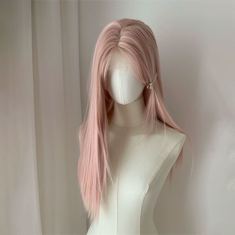 lemailwig-lace-wigs-pink-glatt-lange-straight-per-cke-60cm image 1