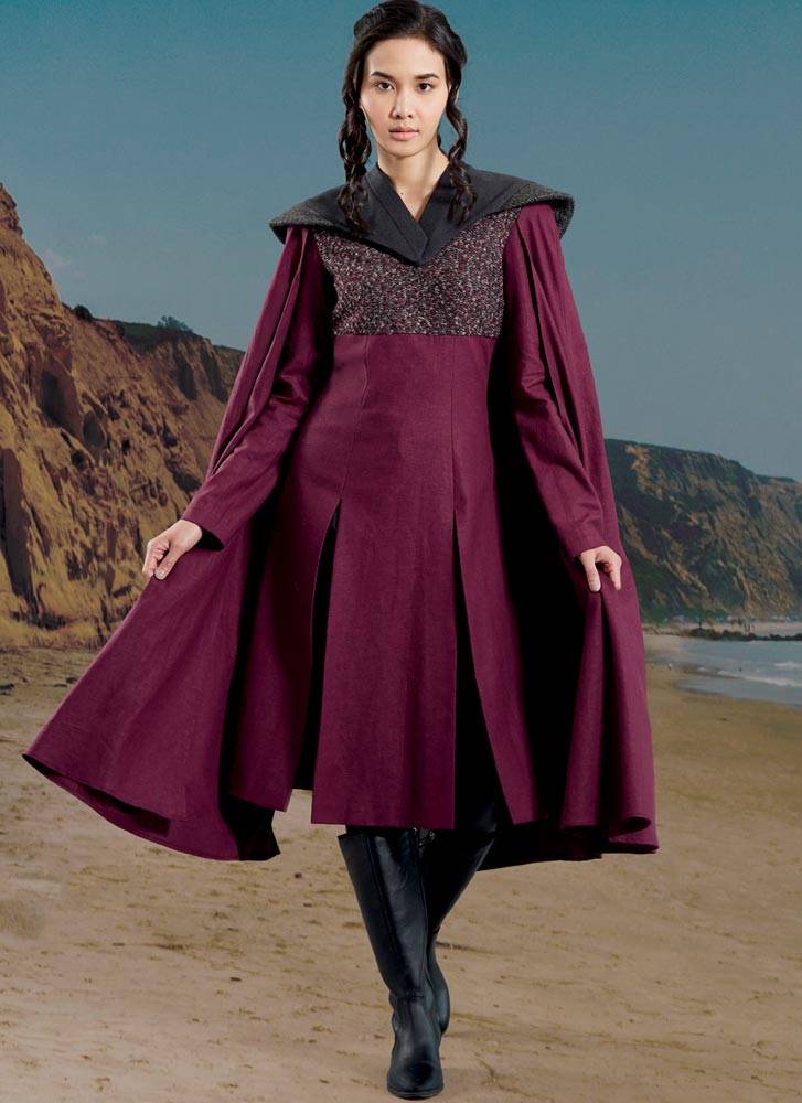 coscraft-m7854-kost-m-schnittmuster-kleid-mit-cape-a5 image 2