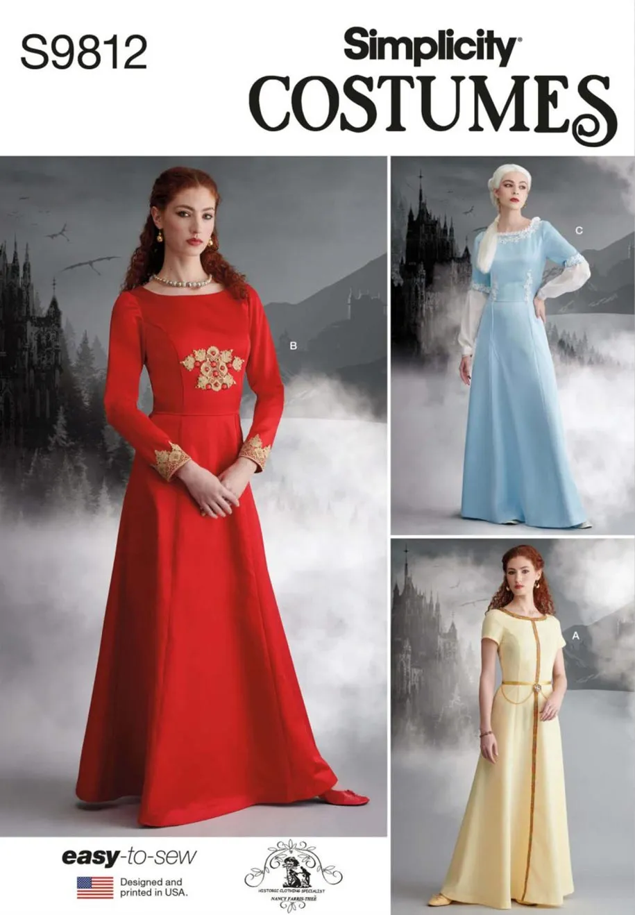 coscraft-9812-mittelalter-kleid-schnittmuster-h5-6-14 image 1