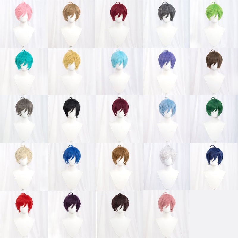 lemailwig-cosplay-wigs-herren-kurzhaar-per-cke-30cm-pink image 1