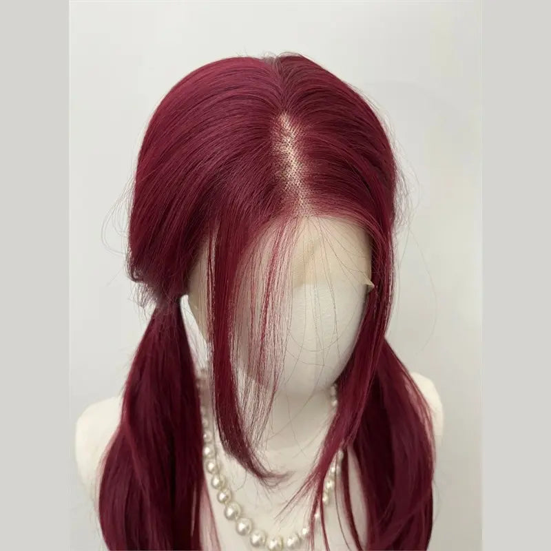 lemailwig-lace-wigs-raspberry-red-per-cke-curtain-bangs-gestuft image 2