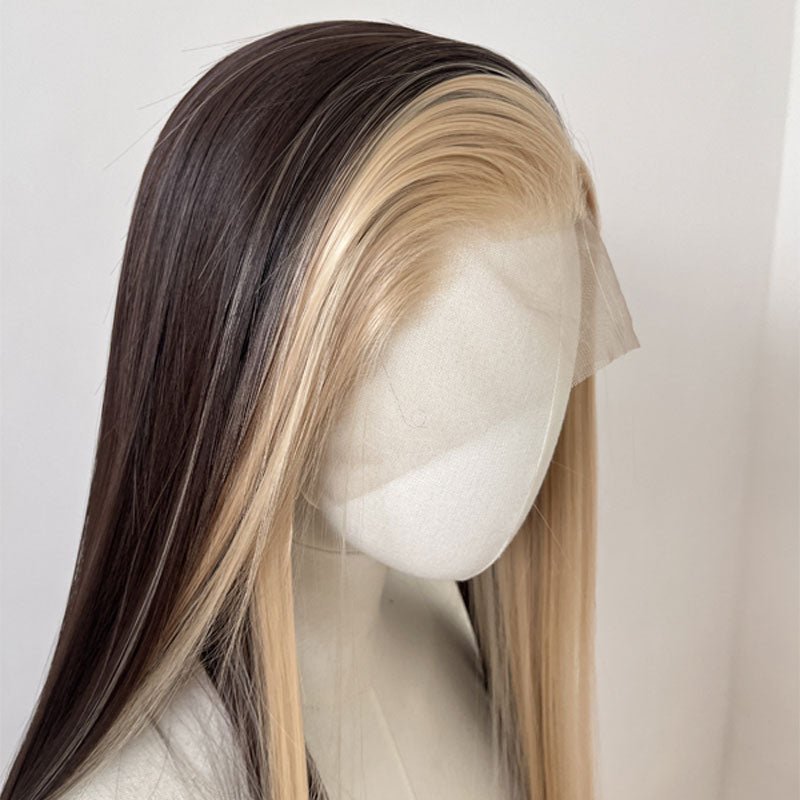 lemailwig-lace-wigs-60cm-per-cke-glatt-gold-brown-13x4 image 3