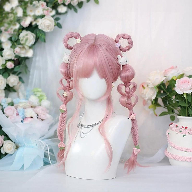 lemailwig-lolita-wigs-fashion-pink-lange-lolita-per-cke image 2