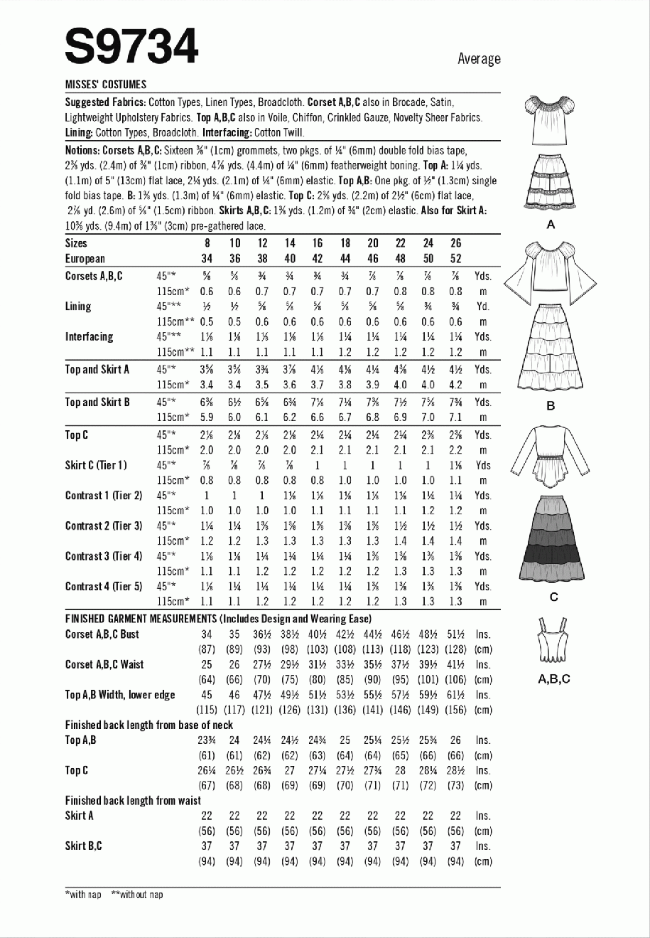 coscraft-9734-damen-kost-m-schnittmuster-corsage-rock-k5 image 7