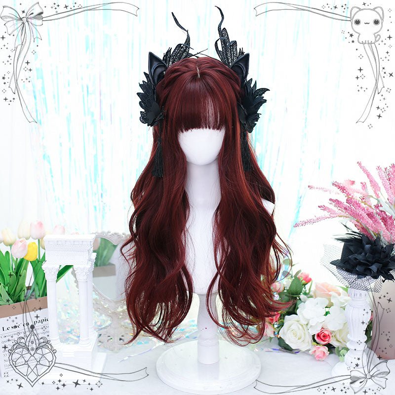lemailwig-lolita-wigs-60cm-per-cke-dunkelrot-lockig image 2