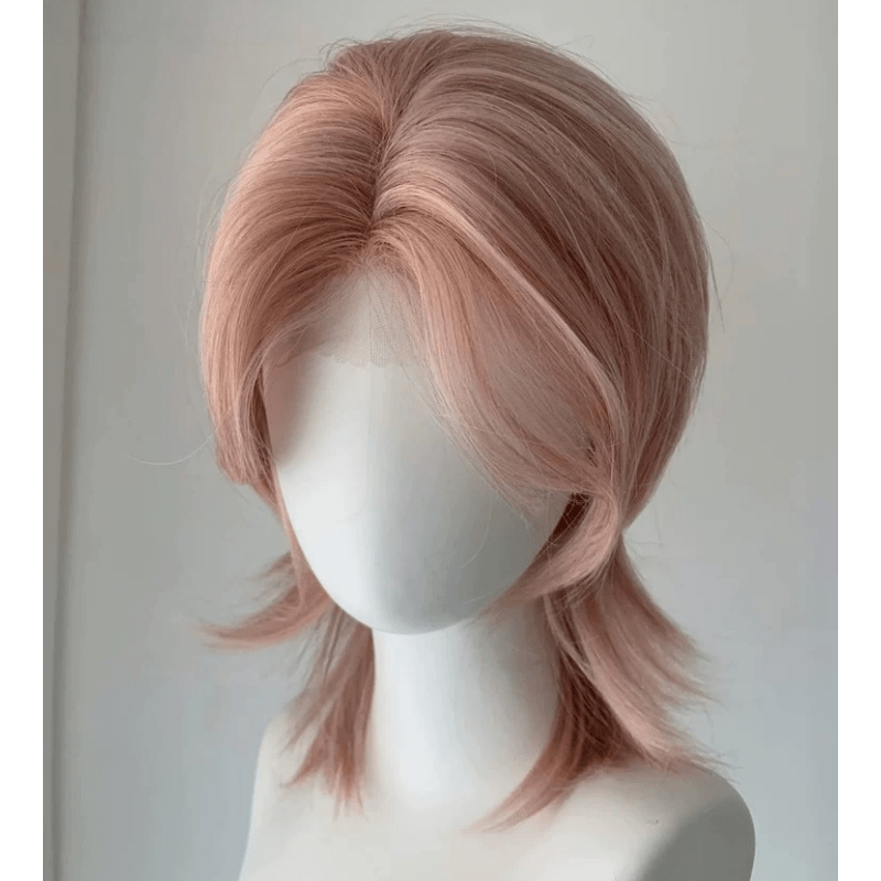 lemailwig-lace-wigs-pink-gold-38cm-front-lace-per-cke-kurz image 1