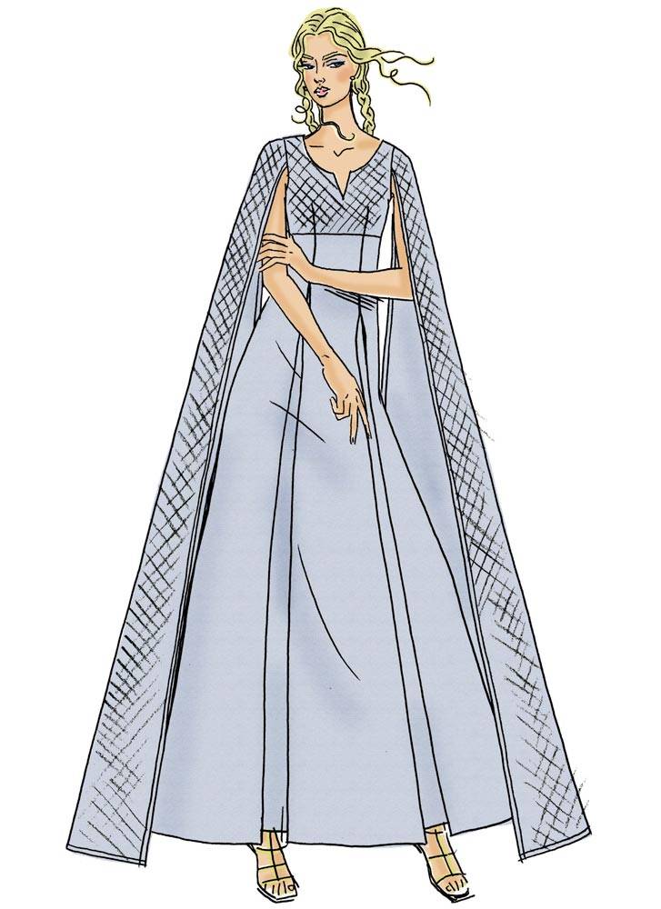 coscraft-m7854-kost-m-schnittmuster-kleid-mit-cape-a5 image 3