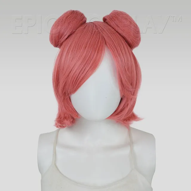 epiccosplay-bun-set-persimmon-pink-per-cke-mit-dutt-set image 1