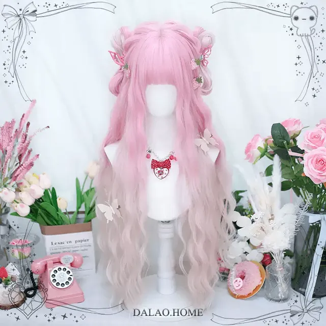 lemailwig-lolita-wigs-lange-lockige-per-cke-rosa-75-cm image 1
