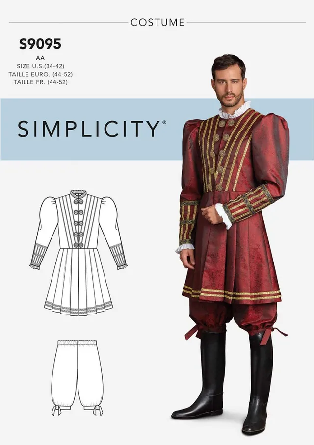 coscraft-9095-schnittmuster-tudor-herrenkost-m-doublet-hose-gr-aa image 1