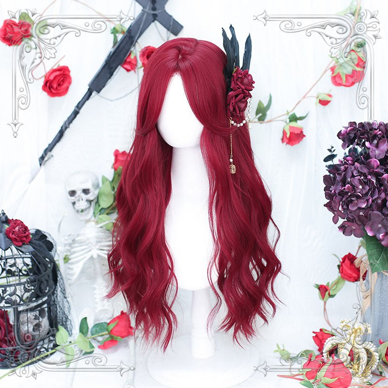 lemailwig-lolita-wigs-per-cke-weinrot-lang-65-cm image 5
