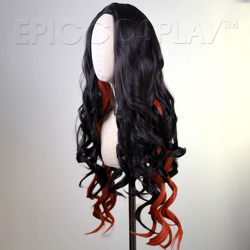 epiccosplaywigs-signature-nezuko-schwarz-orange-per-cke image 2
