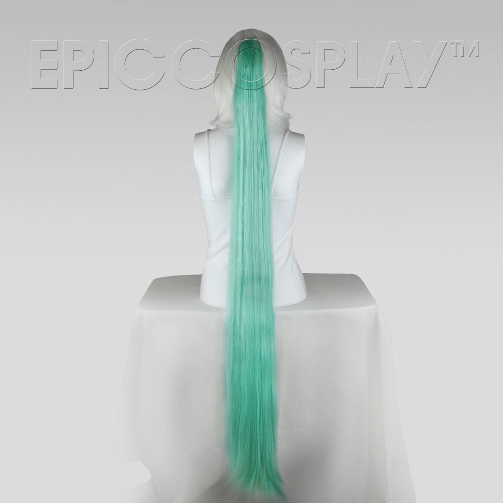 epiccosplaywigs-clip-on-zopf-50-mint-green-glatt image 1