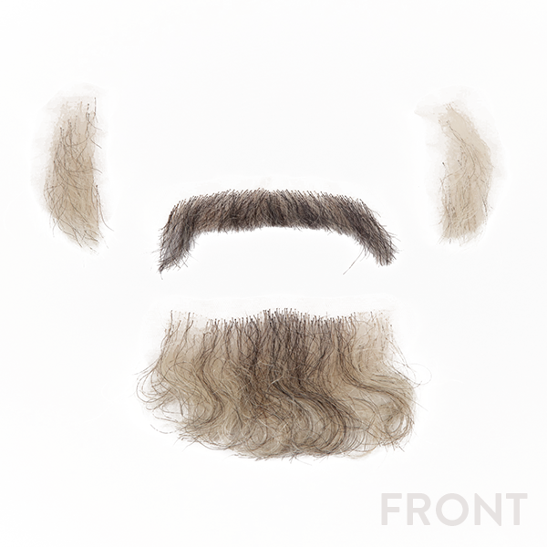 arda-wigs-izzy-bart-set-kinnbart-schnurrbart-echthaar image 2
