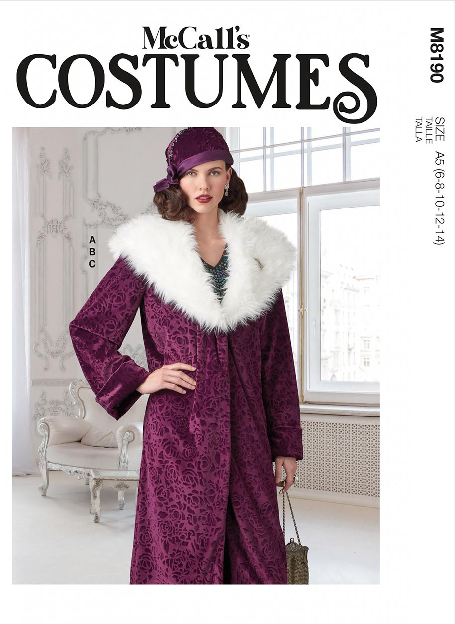 coscraft-sewing-patterns-m8190-schnittmuster-mantel-hut-20er-a5 image 1