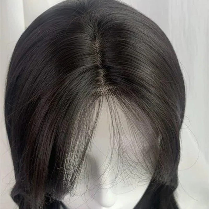 lemailwig-lace-wigs-front-lace-per-cke-schwarz-glatt-55-cm image 3