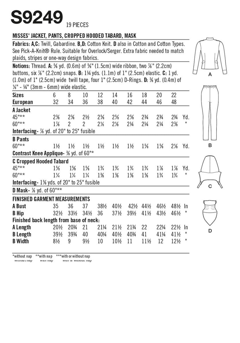 coscraft-sewing-patterns-9249-jacke-hose-tabard-schnittmuster-h5 image 7