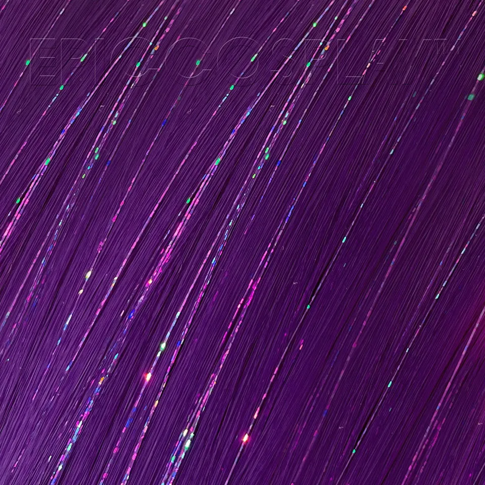 epiccosplaywigs-royal-purple-tinsel-weft-extension-35-zoll image 1