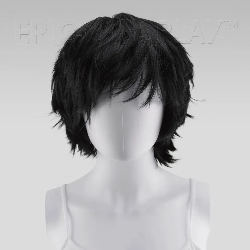 epiccosplay-apollo-black-kurze-shaggy-per-cke-33-cm image 1