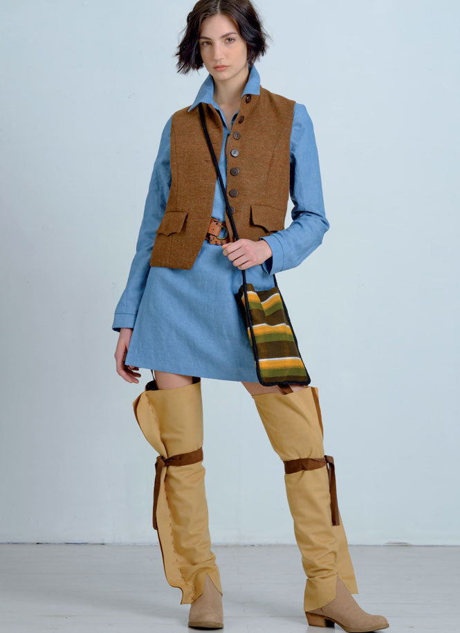 mccall-s-m8018-damen-kost-m-schnittmuster-weste-hemd image 7