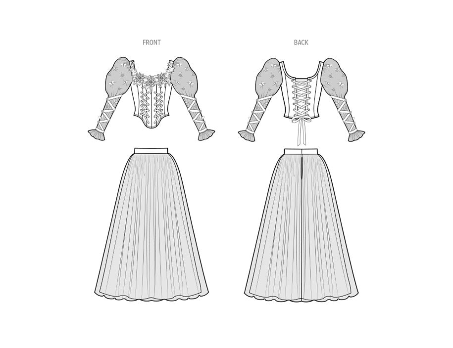 coscraft-3029-ballkleid-kost-m-schnittmuster-raine-emery-korsett image 7