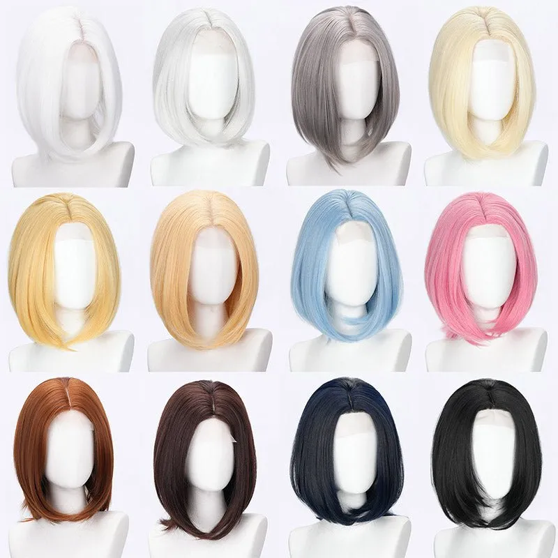 lemailwig-lace-wigs-kurze-cosplay-per-cke-35-cm-black image 1